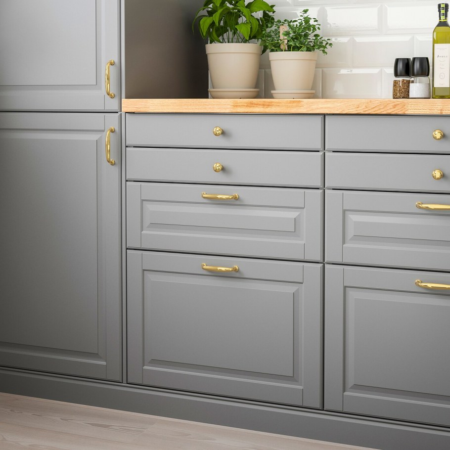 Кухня икеа Будбин серая