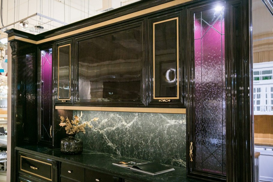 Кухни с фасадами фрезеровка арт деко