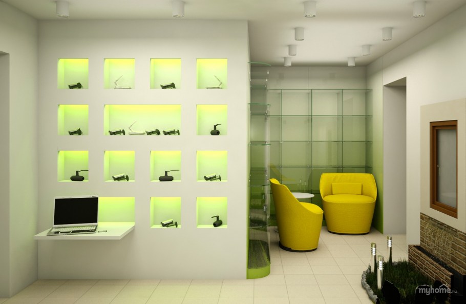 Интерьер маленького офиса план
