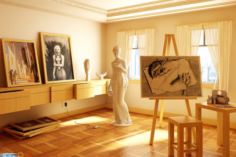 Современная мастерская художника