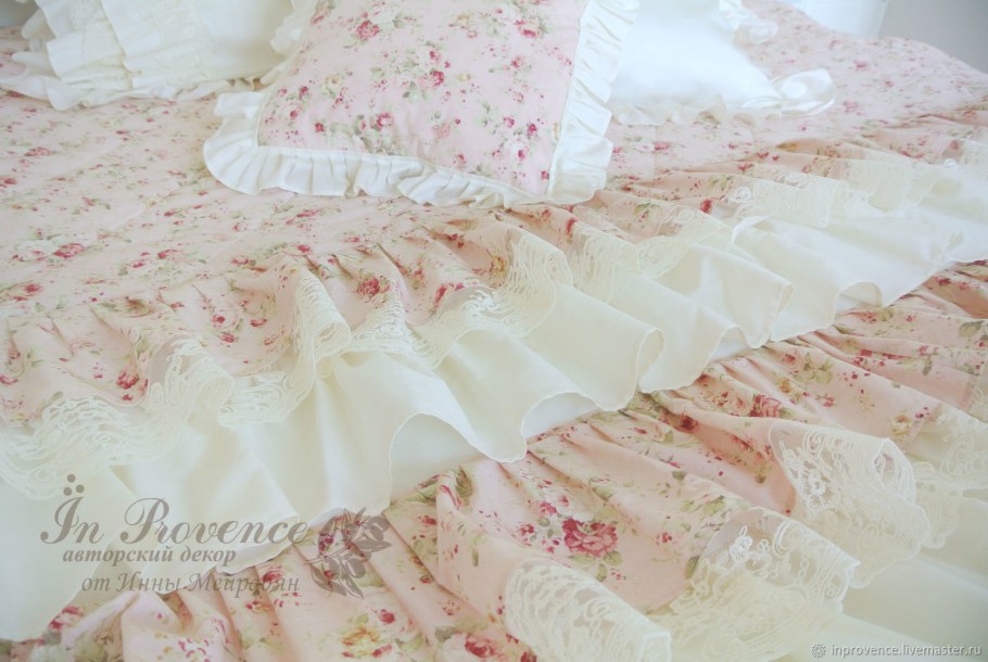Покрывало в стиле шебби Шик