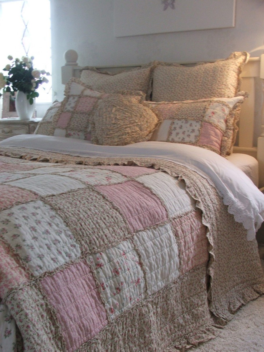 Постельное белье белое шебби Шик Прованс