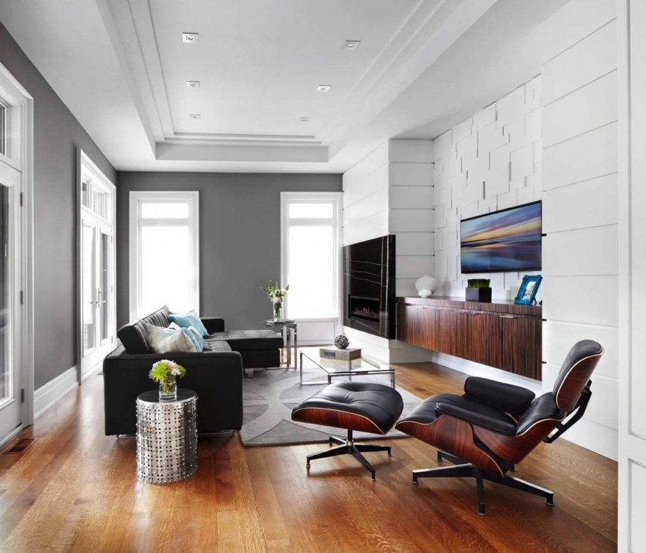 Светло серая гостиная