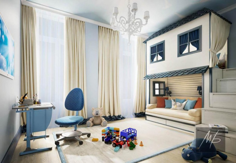 Американская классика в интерьере детской