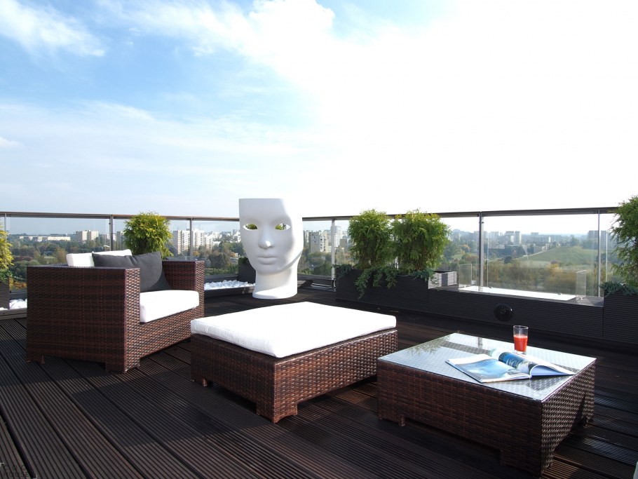 Новостройка с террасой на крыше