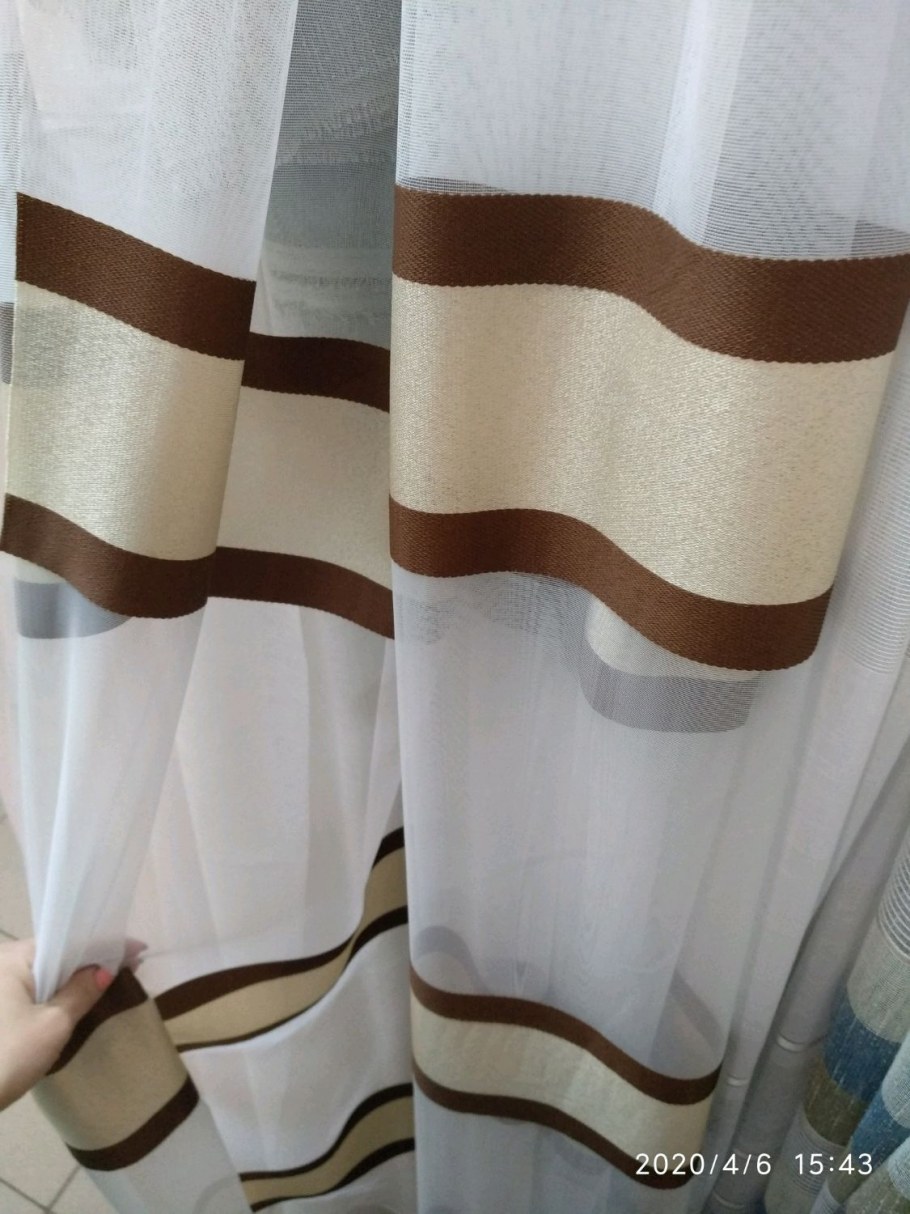 Тюль в полоску горизонтальную