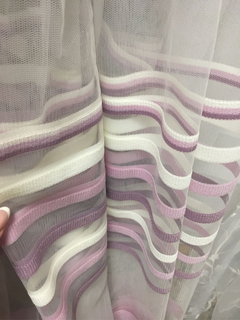 Тюль с вертикальными полосами