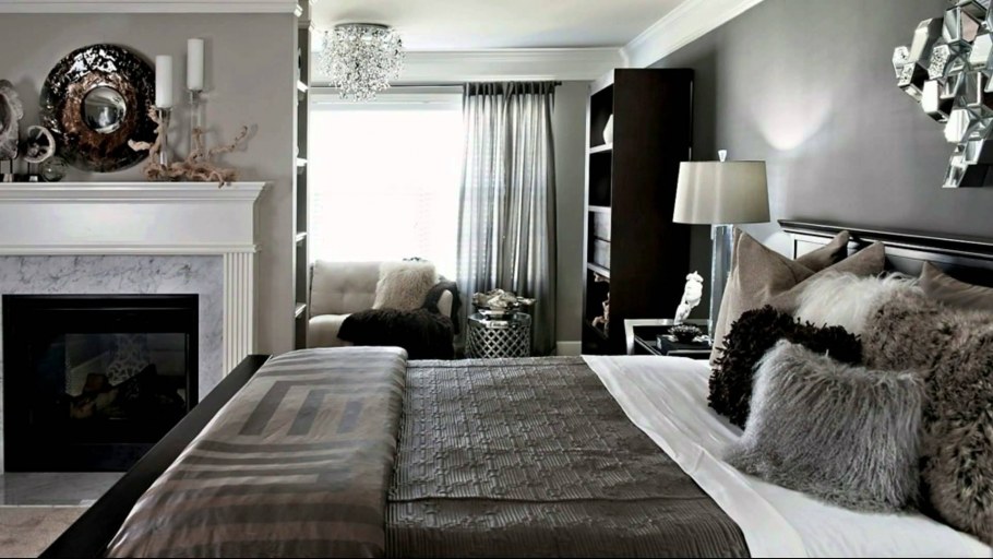 Спальня в темных тонах