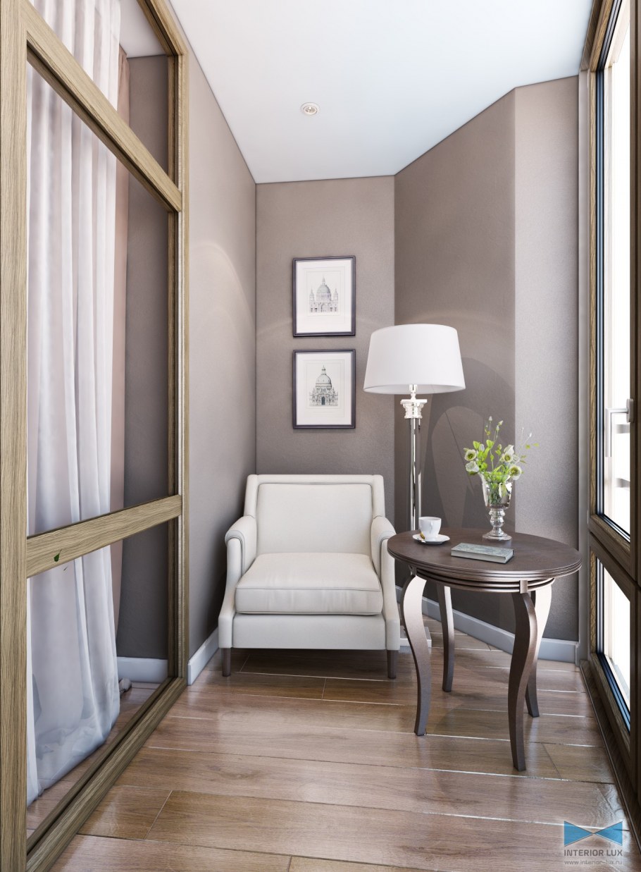 Лоджия в неоклассическом стиле