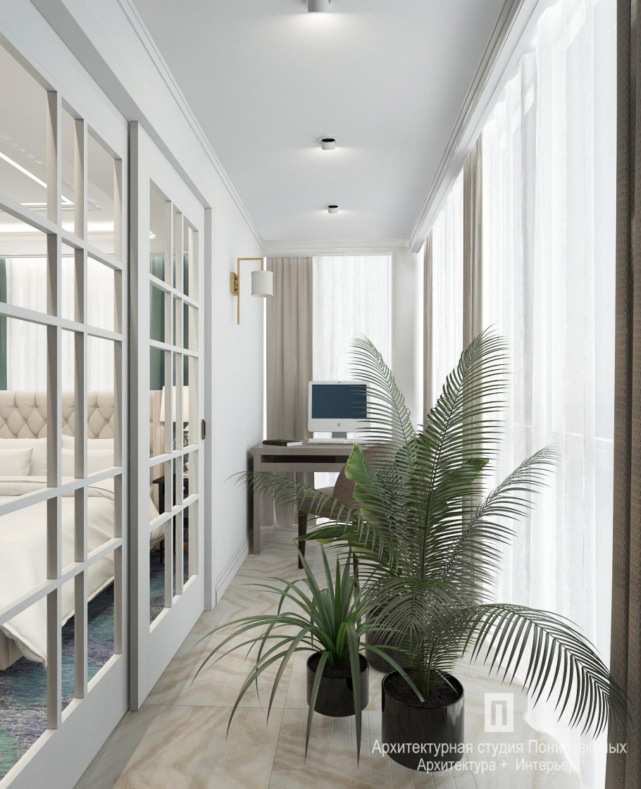 Лоджия в стиле современная классика