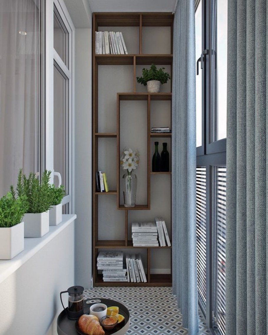 Балкон в сером цвете фото