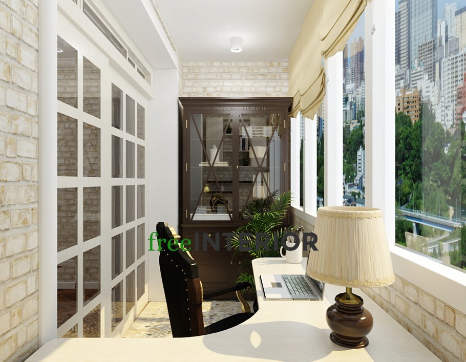 Лоджия в стиле современной классике