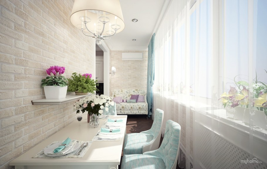 Лоджия в стиле Неоклассика