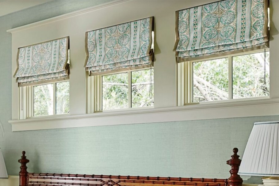 Римская штора горчичного цвета