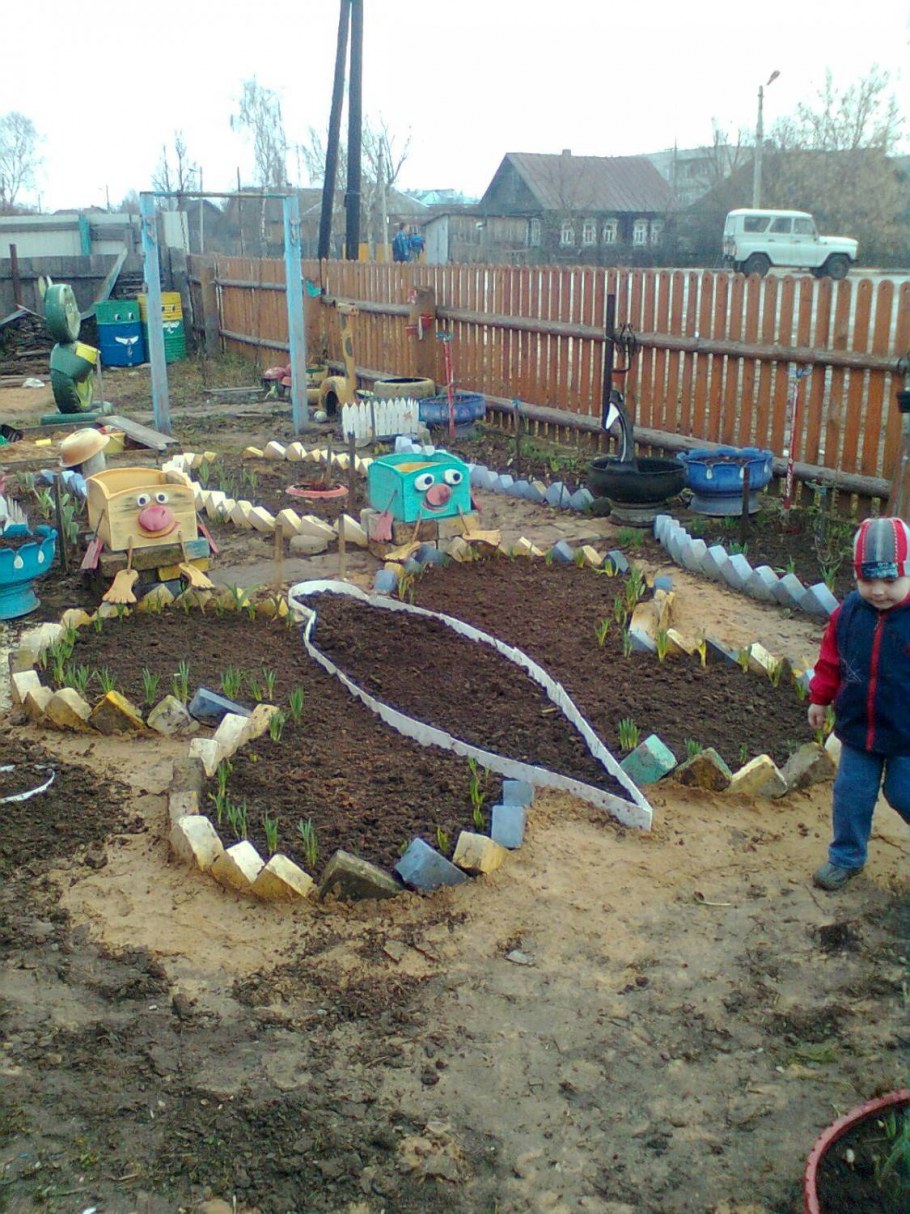 Огород в детском саду на участке