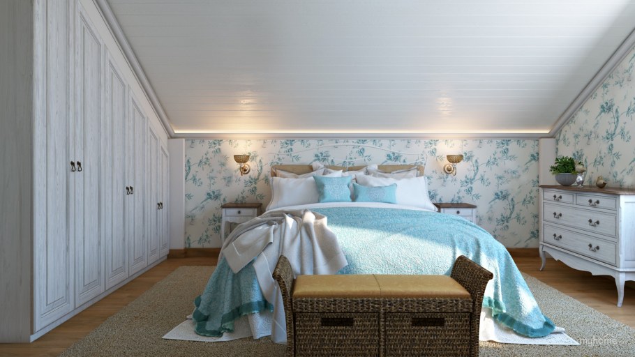 Интерьер спальни 10кв в стиле Прованс