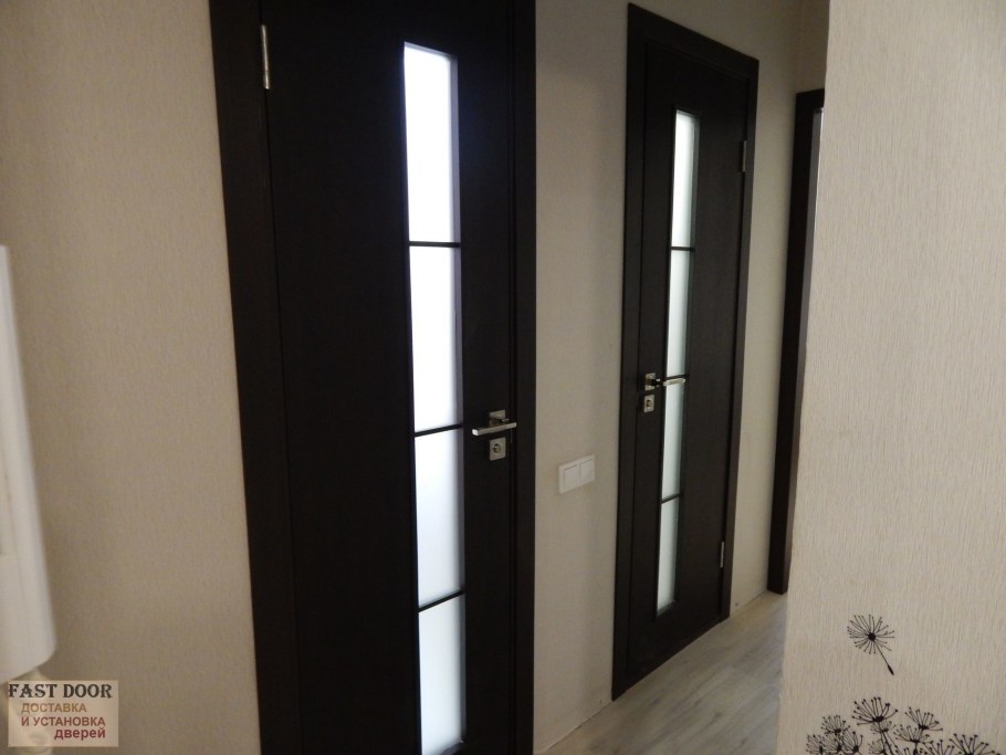 Темные двери в интерьере