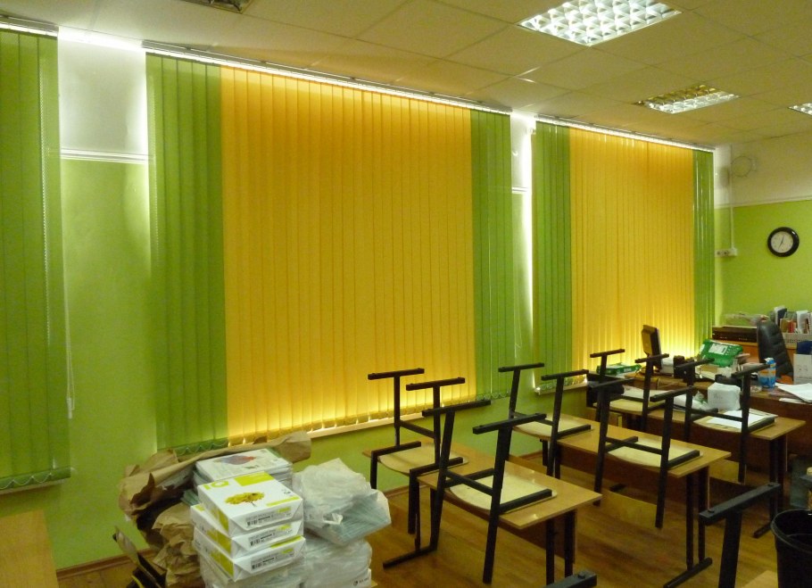 Рулонные шторы в школе