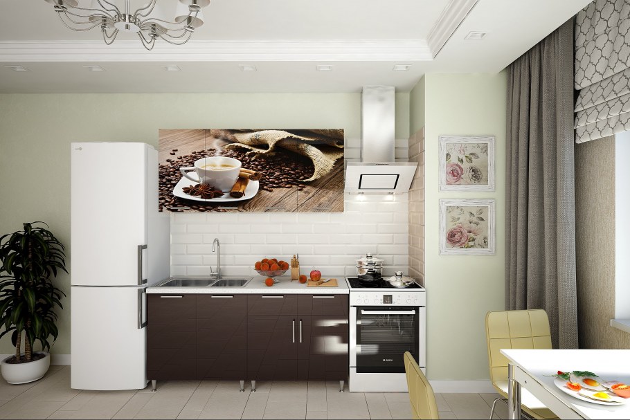 Кухня олива МДФ 2.1 М