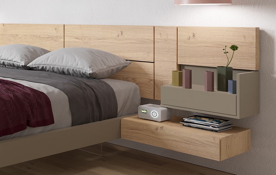 Кровать Kuffert class 180х200, дуб горный/графит