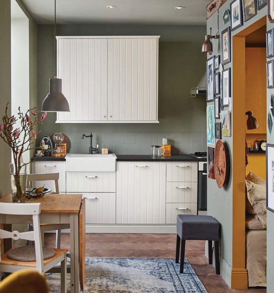 Угловая кухня икеа метод