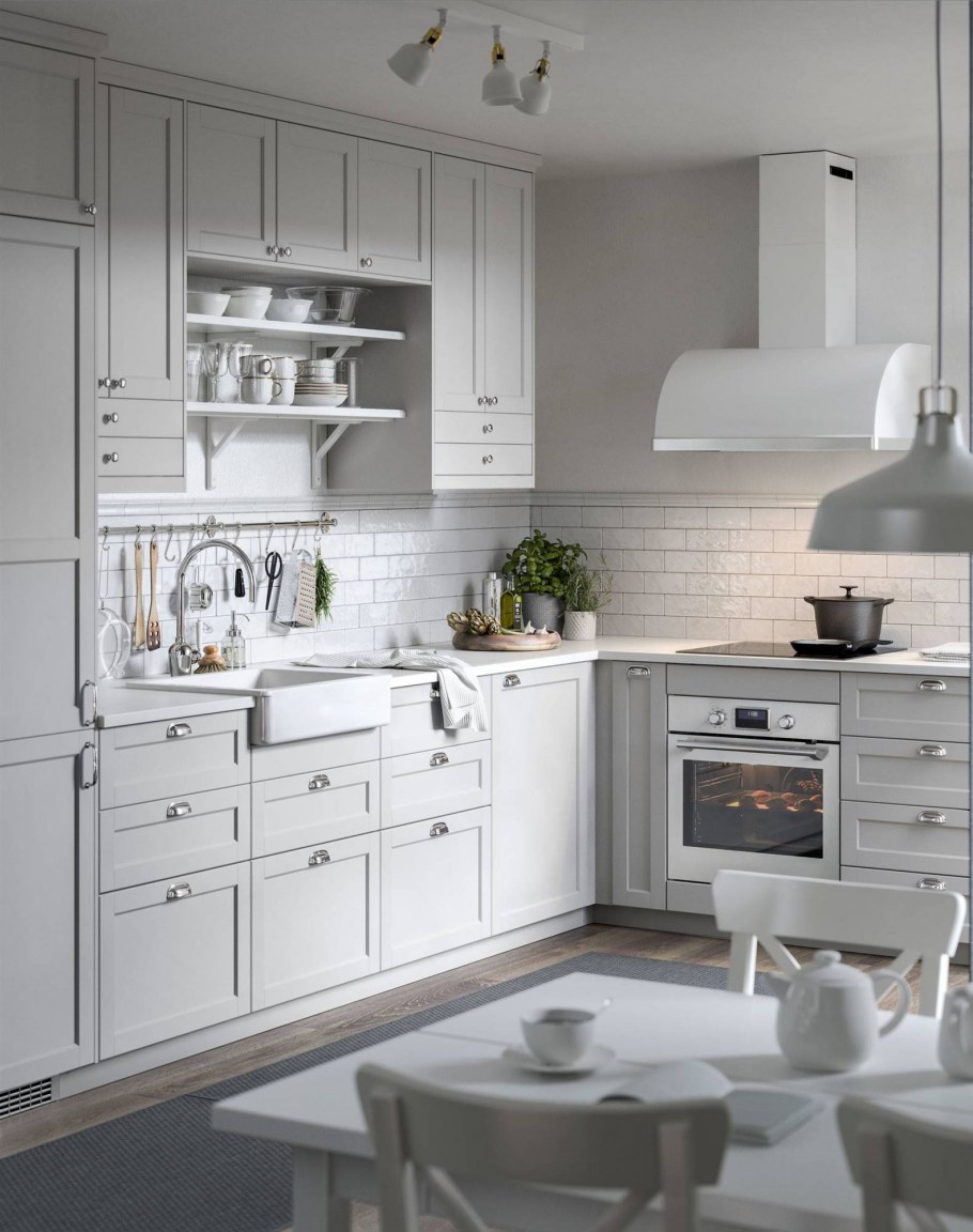 Черная кухня икеа Лерхюттан