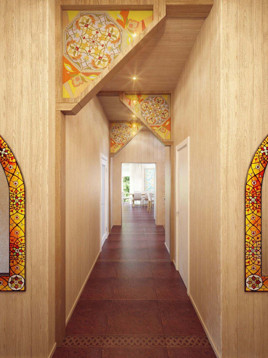 Интерьер холла в Восточном стиле