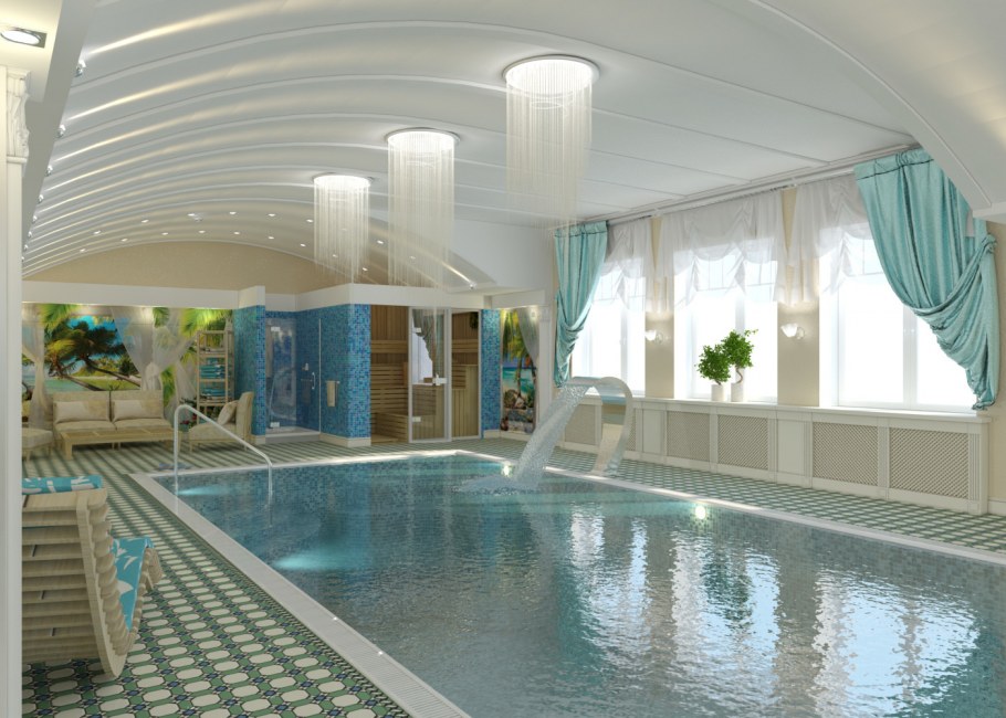 Стены бассейна в частном доме