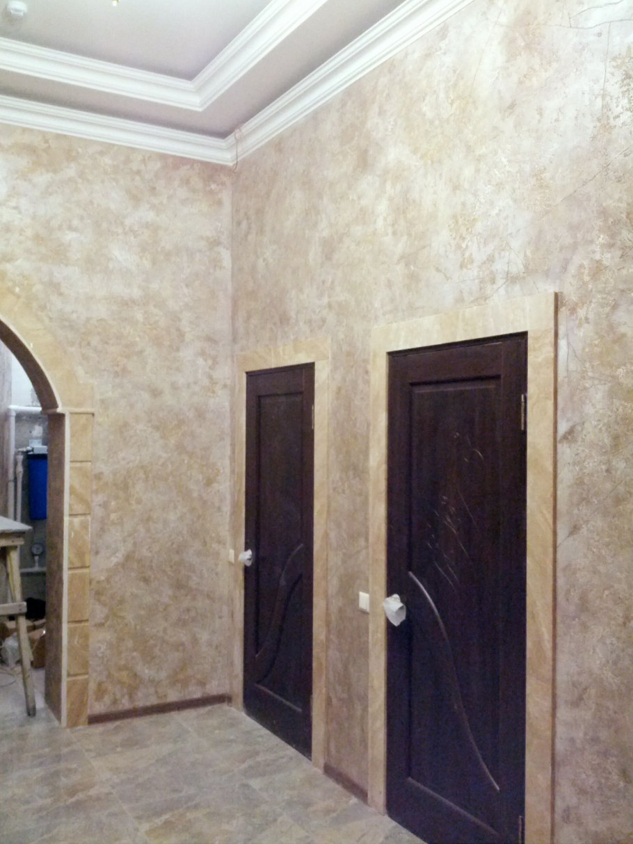 Венецианская штукатурка коридор мрамор