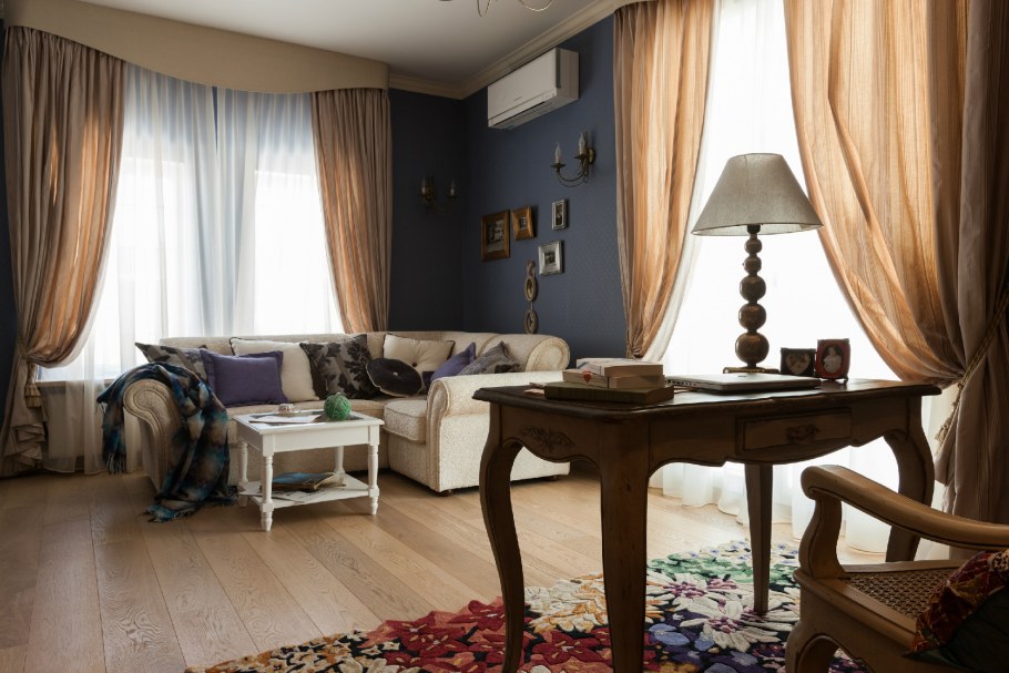 Шторы в американском интерьере