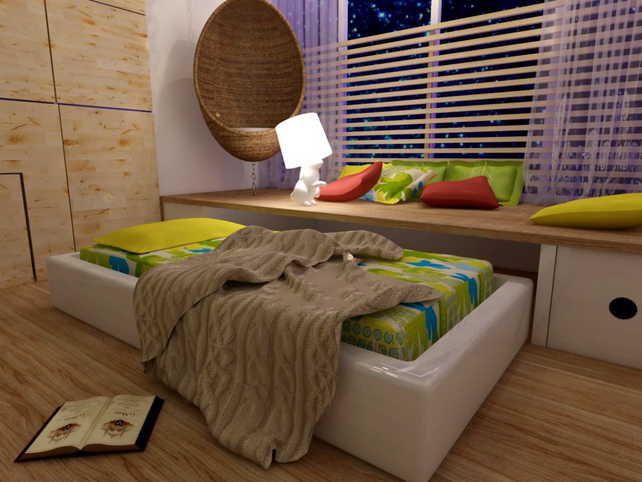 Комната в эко стиле для подростка