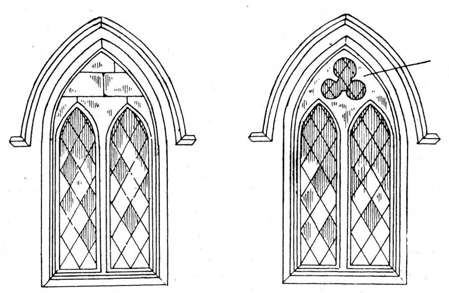Стрельчатые арки Готика контур