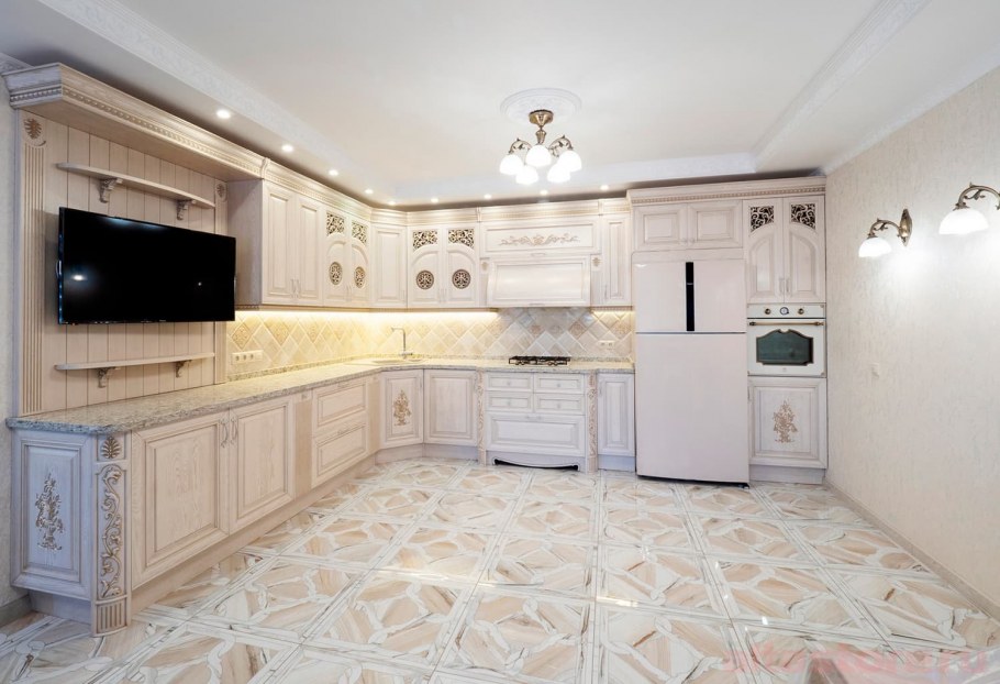 Кухня-гостиная Неоклассика 20 кв метров