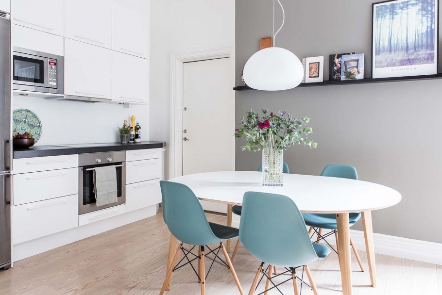 Цвет стен на кухне в скандинавском стиле