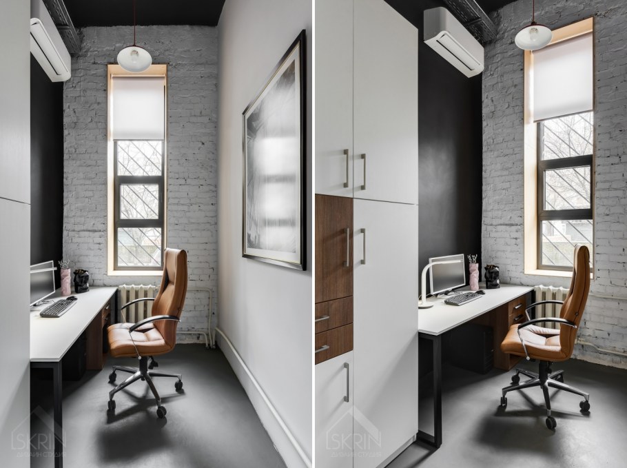 Кабинет в стиле лофт