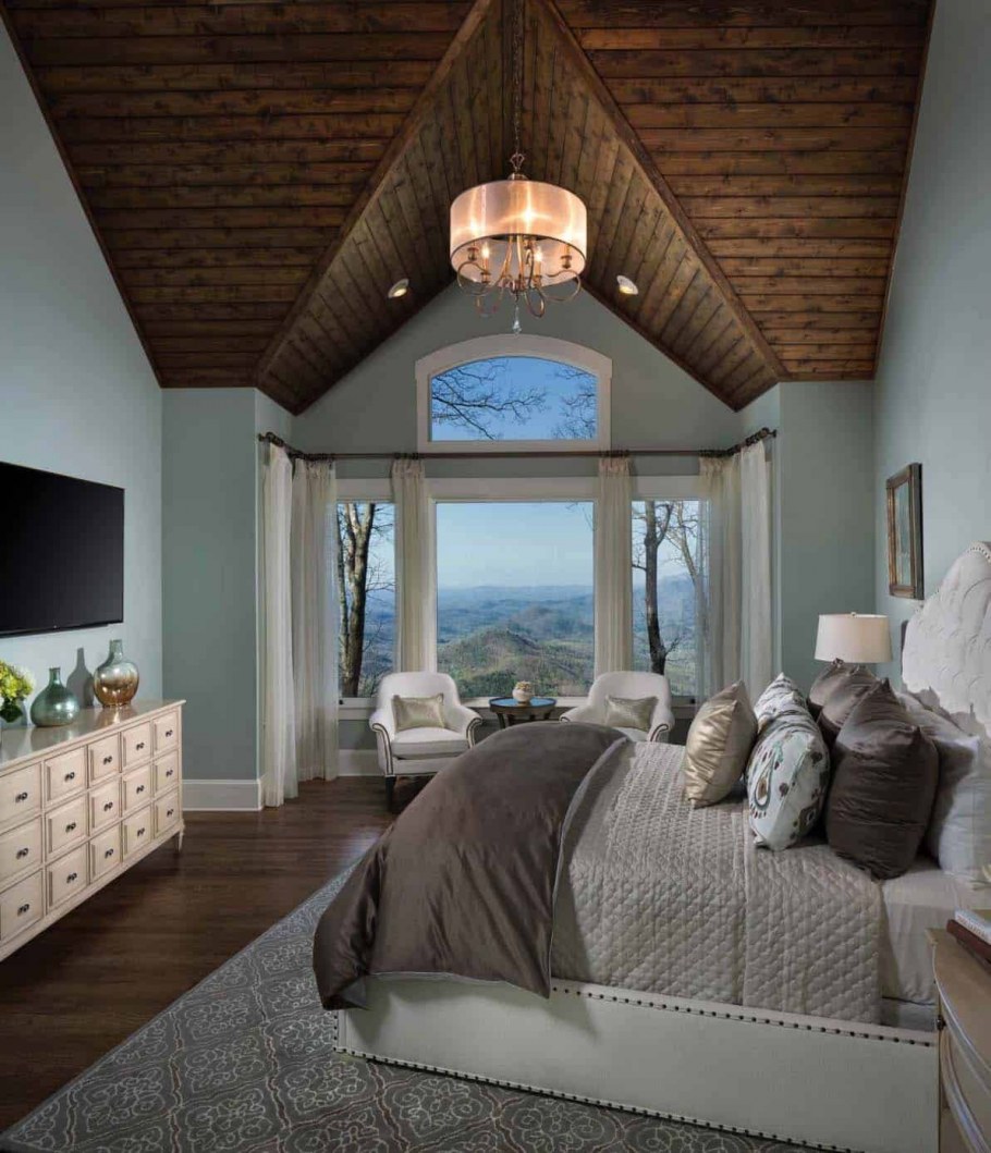 Спальня на мансарде в американском стиле