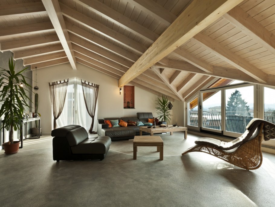 Интерьер мансарды