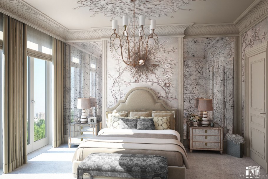 Дизайн интерьера спальня Доминанта