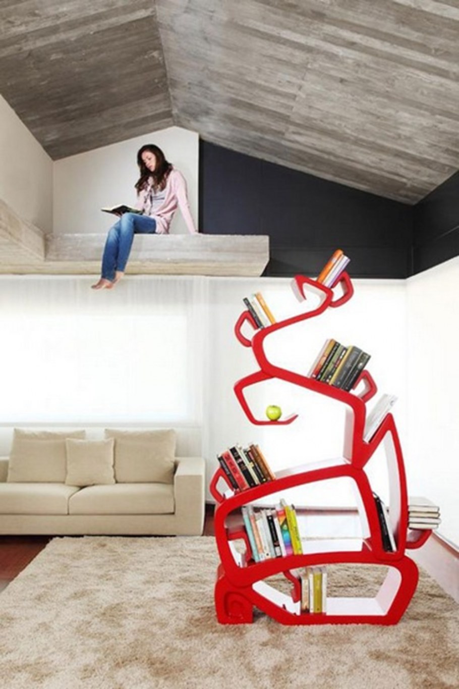 Креативные полки в интерьере