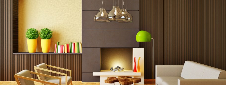 Оригинальные обои для гостиной