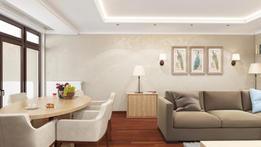 Природа светлые тона HD гостиная