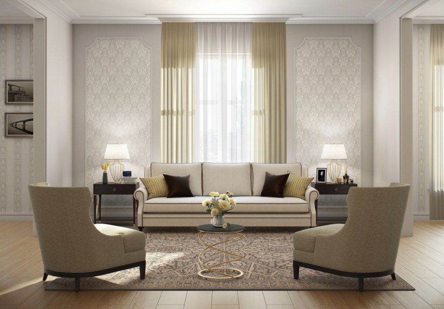 Обои для гостиной комнаты