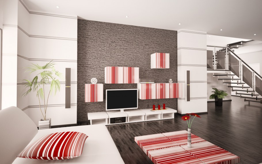 Стильные обои для гостиной