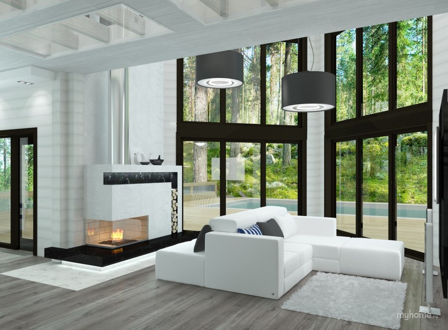 Красивые интерьеры из дерева в стиле Хай ТЭК И лофт