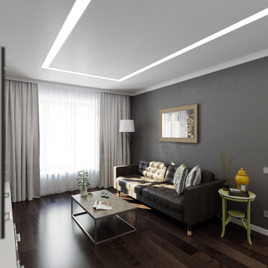 Интересный потолок в спальне