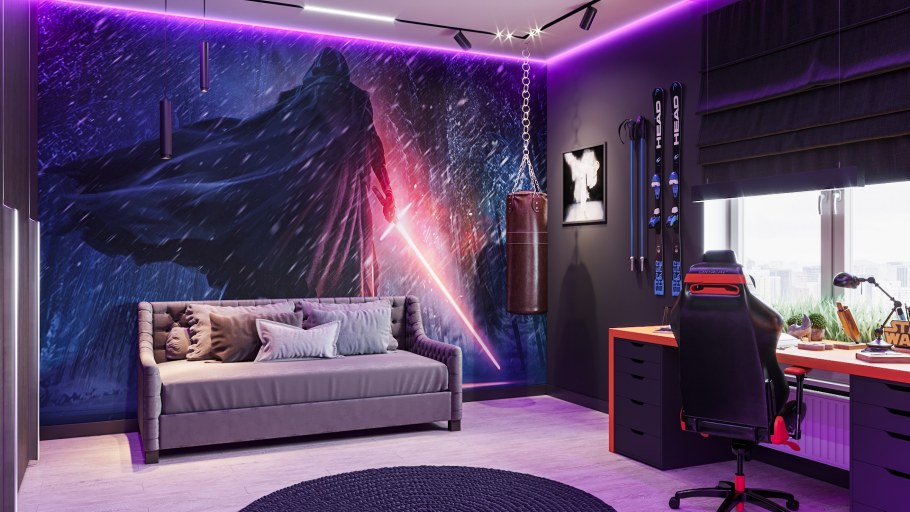 Лесная атмосфера в комнате подростка