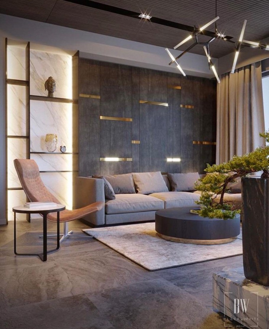 Декор гостиной в современном стиле