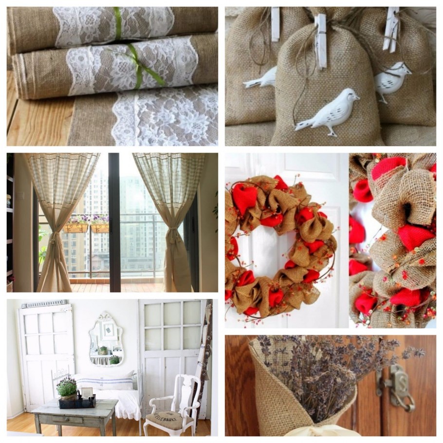 Декор мешковиной в интерьере