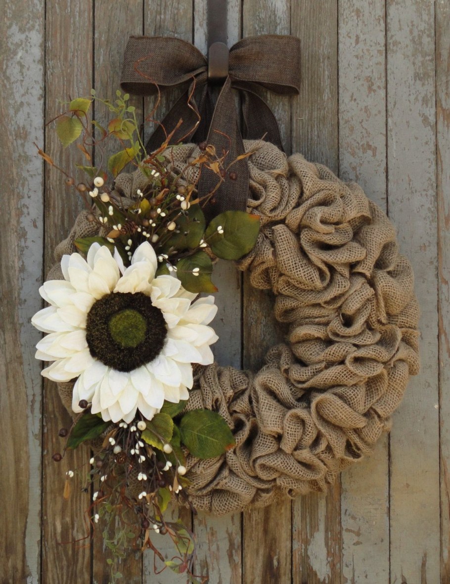 Декор горшка мешковиной