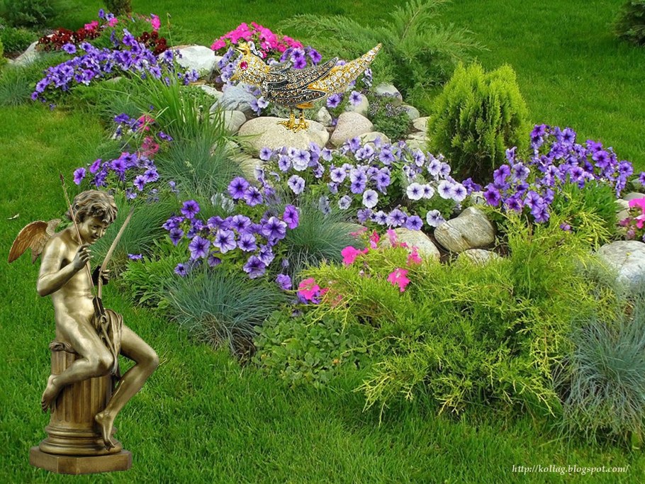 Клумба каменная круглая